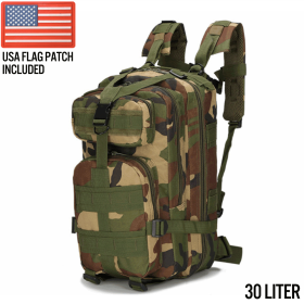 Xg-Mb30 - Small Tactical Backpack Survival Assault Bag 30 Liter (Product Color: Jungle Camo)