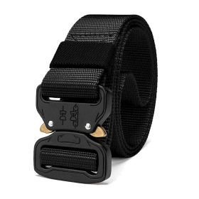 Mens Tactical Belt Riggers Style With Buckle - Xg-Tb1 (Product Color: Black)